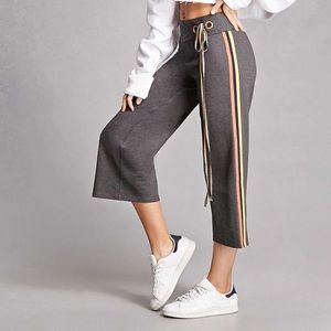 Korirl Gray Cropped Wide Leg Capris Size Small